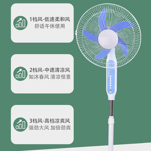 Poplor Solar <b>Standing</b> <b>Fan</b> 25W 3 Speed With Solar Panel For Indoor Outdoor Use - Product Image 5