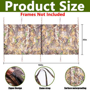 Carpa de Caza Portátil para Árbol, Refugio Ligero con Escalera para Árbol, Correas de Camuflaje Ajustables y Cremalleras Silenciosas para Caza al Aire Libre - Product Image 4