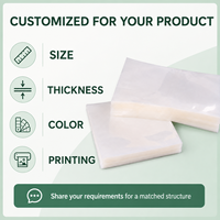 Sacs sous vide personnalisés en PA/PE durables pour l'emballage alimentaire, pour supermarchés, boulangeries, cuisines, viandes, poissons, fromages et stockage de produits surgelés