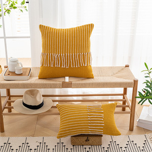 간단한 선으로 새로운 보헤미안 모로코 터프 트 보헤미안 던지기 베개 귀여운 보헤미안 소파 베개 소파 쿠션 커버 - Product Image 3