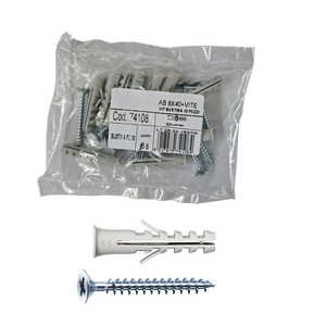 Taco de Expansión AVB-TC con Tornillo y Bolsa de Protección, Tornillo 8x40, 5x45 - Paquete de 10 Piezas, Anclajes para Concreto - Product Image 1