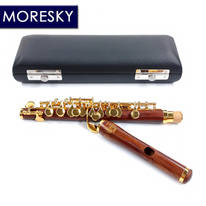MORESKY Piccolo in <span class=keywords><strong>Legno</strong></span> Rosso Chiave Do Chiavi Placcate Oro Corpo in <span class=keywords><strong>Legno</strong></span> Rosso/Mopane Modello MPC-161 - Product Image 5