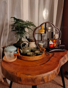 Tavolo in Legno Massello di Acacia Naturale Stile <span class=keywords><strong>Zen</strong></span> Contemporaneo per Sala da Pranzo, <span class=keywords><strong>Cucina</strong></span> Aperta, Villa, Hotel, Appartamento, Caffè, Casa di Campagna - Product Image 3