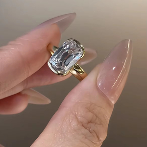 Joyería Fina Personalizada, Anillo Sólido Real de Oro de 9k, 10k, 14k, 18k, Oro Blanco, Amarillo y Rosa, Diamante/Gema de Laboratorio, Fabricación en Fábrica - Product Image 1