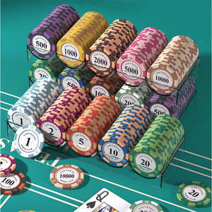 Lot de jetons de poker en céramique de 10g en gros avec étui, jetons de casino personnalisables pour jeux à domicile et cadeaux - Product Image 6