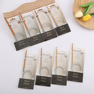 Agujas de <span class=keywords><strong>Ganchillo</strong></span> Tunisiano de Bambú con Cable de Acero, Agujas de <span class=keywords><strong>Ganchillo</strong></span> Afgano con Cable de Acero para Alfombras, Mantas y Tapetes Hechos a Mano - Product Image 2