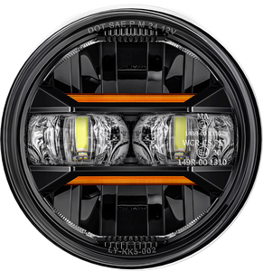 Phare de <span class=keywords><strong>moto</strong></span> 5,75 pouces 30W DOT pour Harley Davidson Sportster Dyna Softail | Installation facile, prêt à l'emploi - Product Image 1