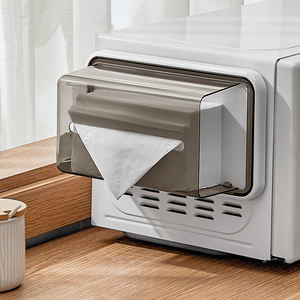 Caja de pañuelos tipo imán montada en la pared para nevera, almacenamiento de cocina, caja de almacenamiento magnética de papel tisú, soporte dispensador - Product Image 1