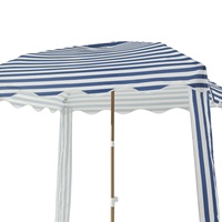 Parasol de plage pop-up portable à rayures pour le glamping, protection solaire, tente de plage, cabane de piscine, parasol moderne pour pique-niques et voyages
