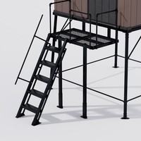 Plateforme de chasse surélevée étanche Pro-Series 6ft/10ft, tour métallique renforcée, échelle antidérapante, point de vue silencieux et discret pour la chasse au cerf