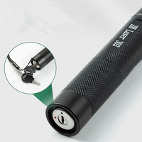 Rechargeable 303 Étoiles Vert 532nm Pointeur Laser EDC Portable Stylo Laser en Alliage d'Aluminium avec Batterie et Chargeur Verrouillage Enfant