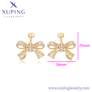 X000018992 gioielli <span class=keywords><strong>Xuping</strong></span> 14K oro placcato colore orecchino moda perline Zirconia archetto orecchini donna <span class=keywords><strong>Xuping</strong></span> - Product Image 2