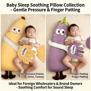 Coussin de sommeil apaisant pour bébé, personnalisé et en stock, en coton PP et polyester, avec fonction anti-sursaut et toucher doux - Product Image 1