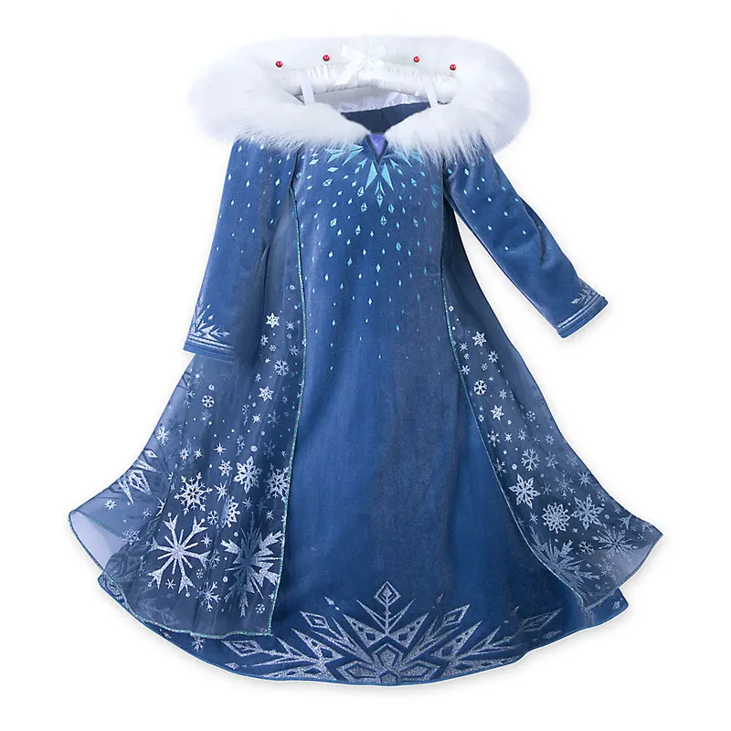 Kızlar kış elbise yeni kraliçe cadılar bayramı kostüm çocuklar için Cosplay elbise prenses disfraz karnaval vestido de festa infantil