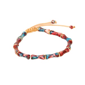 <strong>Healing</strong> <strong>Inner</strong> <strong>Peace</strong> Balance Jewelry Gift Bamboo Shaped Beads Bracelet for Women Men Handmade Woven Sea Sediment Jasper Bracelet - Product Image 5