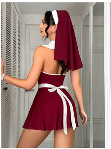 ชุดคอสเพลย์สาวใช้แบบใหม่ ชุดชั้นในลูกไม้พร้อมชุดซีทรูสุดเซ็กซี่สำหรับงานปาร์ตี้ มาพร้อมบราดันทรงเย้ายวน ชุดชั้นในผู้หญิงสุดเซ็กซี่ - Product Image 3