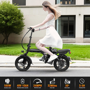 For Certified Mini 3-Speed Portable Electric Folding Bike 14 Inch Tire 2 Wheels Leading Factory Stock USA Apartment Living - Product Image 3