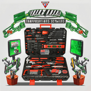 Juego de Herramientas Profesional de 158 Piezas, Más Vendido, con Llave de Tubo, Llaves Hexagonales, Estuche Rígido y Soporte OEM para Reparaciones Electrónicas AT7011 C - Product Image 2