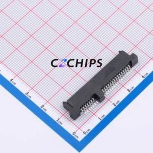 SATA-054-F22SS1BY Hard Drive Connector (SAS/SATA/M.2) SMD Connector SATA Female 22P Sink Board - Product Image 2