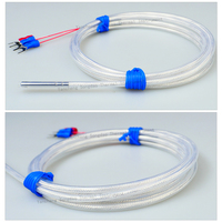 Sensor Suhu Tahan Asam Alkali Teflon Pt100, Sensor Suhu Elektroplating, Termistor Anti-korosi OEM IP68