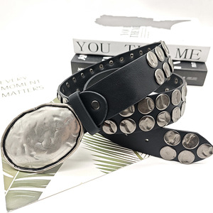Cinto Personalizado de Subcultura Punk para Mulheres, Vendas Diretas de Fábrica, Cinto Retro com Fivela de Liga para Homens - Product Image 1