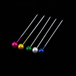 <span class=keywords><strong>Épingle</strong></span> à coudre de tête de perle décorative colorée arc-en-ciel RTS 36mm - Product Image 6