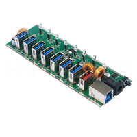 HYTEPRO H10 Hub USB 3.0 8 ports de qualité industrielle pour PCBA, idéal pour les scénarios multi-appareils en bureaux commerciaux et industriels