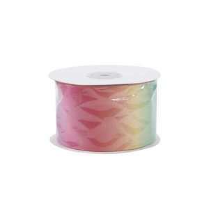 Custom Double Face Luxury Satin <b>Ribbon</b> 20mm Wide Organza Material Washable Durable Rainbow Color for Crafting and Decorations - Product Image 4