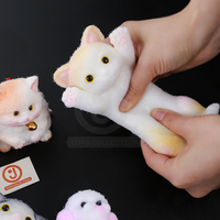 Mainan Squishy Kucing Simulasi Lembut Berkilau Rebound Asli Kartun Penghilang Stres Populer