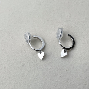 Pendientes de Clip sin Perforación con Colgante de Corazón en Tonos Fríos, Diseño Indie, Elegantes, Lujosos, Minimalistas, Versátiles y Exquisitos - Product Image 6