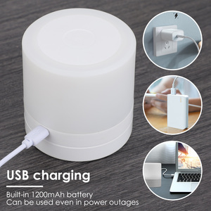 Modern 7-Color Mini <strong>LED</strong> Table <strong>Lamp</strong> for Bedroom Rechargeable ABS Material <strong>with</strong> Electronic Touch Sensor Bedside Night Light - Product Image 4