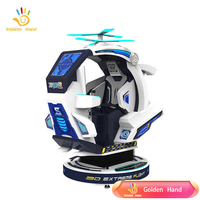 Máquina Simuladora de Juego de Carreras para Niños Golden Hand 3D Extreme Flight 2, Construcción de Plástico y Metal, en Inglés y Español
