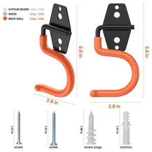 Système de rangement mural en métal robuste en forme de S pour garage et outils de jardin, crochets de suspension pour outils électriques, vente en gros sur mesure - Product Image 3