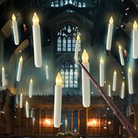 12 bougies LED flottantes écologiques en plastique avec télécommande, sans flamme, pour décorations d'Halloween