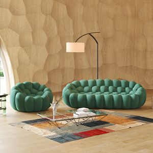 Sofá Cama de 3 Plazas Atunus con Envío Directo desde EE. UU., Moderno Sofá de Fútbol con Tela de Malla de Panal 3D en Verde para Sala de Estar - Product Image 2