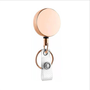 Rétractable fil métallique porte-clés tirer Badge bobine ID lanière nom étiquette carte porte-Badge bobines recul chaîne Clips extérieur porte-clés - Product Image 1