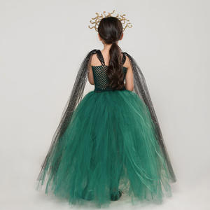 Disfraz de Medusa para Niñas, Vestido de Tul <span class=keywords><strong>Verde</strong></span> Oscuro Estilo Colonial del Siglo XVIII, Disfraz de Halloween para TV y Cine, Venta al Por Mayor - Product Image 2