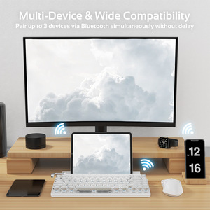 Nuevo Teclado Mecánico Retro con Diseño de Puntos, Tamaño Completo, Retroiluminado, USB-C, Inalámbrico, Modo Dual, para Escritorio, Teléfono Móvil, Tableta, <span class=keywords><strong>MAC</strong></span> - Product Image 4