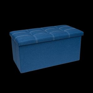 Modern High Quality Wood Frame Foldable <b>Storage</b> <b>Stool</b> <b>with</b> Fabric Upholstery for Living Room - Product Image 1