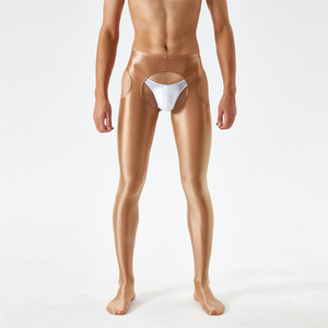 Collants sans entrejambe King Mcgreen Star Men, brillants, découpés, taille haute, effet huileux, fins, lingerie <span class=keywords><strong>sissy</strong></span>, vêtements de nuit sexy - Product Image 6