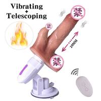 12-Zoll Teleskop-Kanone Weicher Realistischer Maschinen-Dildo Vibratoren für Frauen Maju Mundur Mehr Wasserdicht IPx6 Tragbare Massagepistole Sex