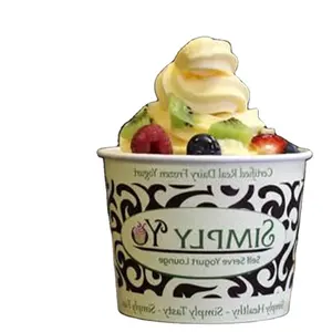 Wholesale factory supplier food grade high quality ice cream cup with dome lid for yogurt packing take away