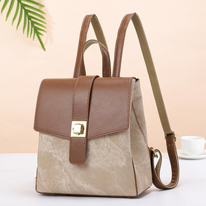 PU Waterproof Zipper Closure Internal <b>Frame</b> Single Shoulder Practical Solid Color Female New Ladies Shoulder <b>Backpack</b> - Product Image 5