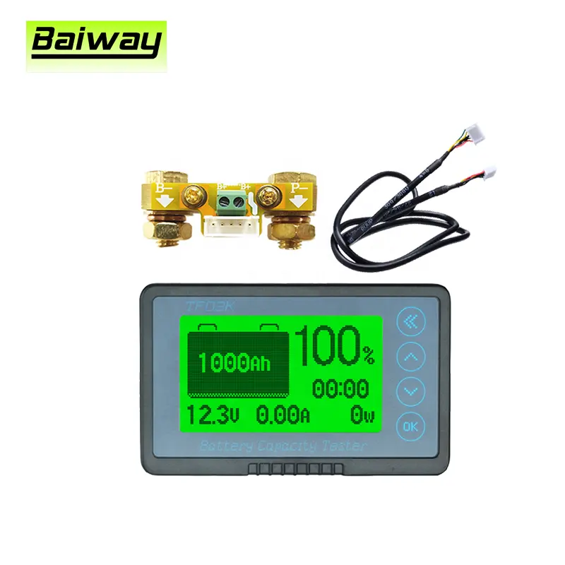 Baiway TF03KH 100V 100A Universal LCD Car Battery monitor voltage Capacity Indicator battery Coulometer meter tester for RV