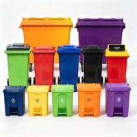 Vente directe usine – Poubelle extérieure à pédale 1100L, 660L, 360L, 240L, 120L – Conteneur à déchets en plastique avec roues