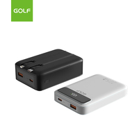 Chargeur de téléphone portable mini portable au lithium, alimentation numérique LCD, chargeur rapide, prise en charge PD 20W, batterie externe 10000mAh