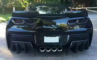 Séparateur de pare-chocs arrière de voiture de vente chaude adapté au diffuseur en Fiber de carbone Chevrolet Corvette C7 Z06