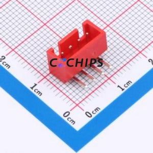 A254E1W1-2R4P12 Wire-to-Board Pin Header Bent Lead Through Hole,P=2.5mm Connector 1x4P 2.5mm Right Angle Insert XHB - Product Image 1