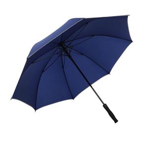 Parapluie de golf double couche haute qualité, coupe-vent, ouverture manuelle, grande taille, avec aérations, incassable, en fibre de verre, style classique en pongé - Product Image 3