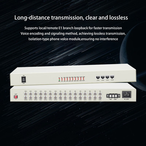 Ricetrasmettitore Ottico PDH 16E1 16*2M + <span class=keywords><strong>400M</strong></span> Porte LAN Condivise Interfaccia SM SF FC 100km Montaggio a Rack Doppia Alimentazione 1 Coppia - Product Image 2